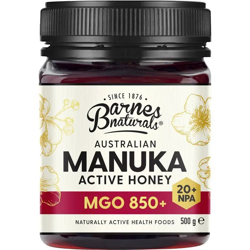 Barnes Naturals New Zealand Manuka Honey 500g MGO 850+